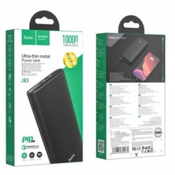 Power Bank J83 Standard PD20W+QC3.0 10000mAh με USB-A και USB-C και Ένδειξη Μπαταρίας Μαύρο