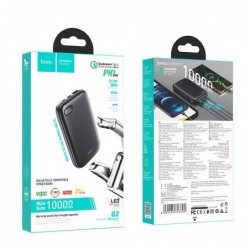 Power Bank Hoco Q2 Galax 10000mAh Mini Size Διπλή Έξοδο USB-A,USB-C και Οθόνη  Μαύρο