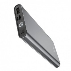 Power Bank Hoco J68 Resourceful 10000mAh USB 2A με LED Ψηφιακές Ενδείξεις Ασημί