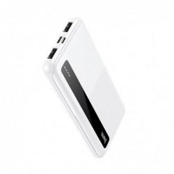 Power Bank J75 Tresor 10000mAh με Έξοδο 2x USB-A και Φωτιζόμενη Ένδειξη Μπαταρίας Λευκό