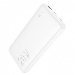 Power Bank Hoco J87 Tacker 10000mAh PD20W+QC3.0 με Έξοδος Usb-A 18W  και Usb-C 20W Λευκό