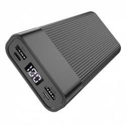 Power Bank Hoco J85 Wellspring 20000mAh με Διπλή Έξοδο USB-A και Οθόνη Μαύρο