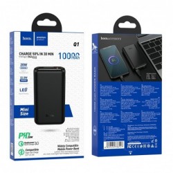 Power Bank Hoco Q1A Kraft 10000mAh PD20W QC3.0 Mini Size με USB-A 22.5W και USB-C 20W Super 5V-3A Μαύρο