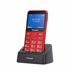 Panasonic KX-TU155EXRN 2.4" Κόκκινο με πλήκτρο SOS, Bluetooth, Μεγάλα Γράμματα και Βάση Φόρτισης