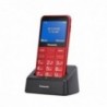 Panasonic KX-TU155EXRN 2.4" Κόκκινο με πλήκτρο SOS, Bluetooth, Μεγάλα Γράμματα και Βάση Φόρτισης