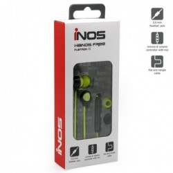 Hands Free Stereo inos 3.5mm Flatron II με Μικρά Ακουστικά Λαχανί-Μαύρο
