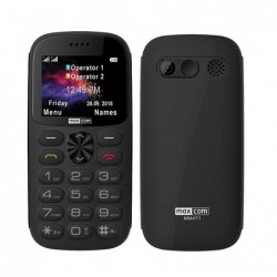 Maxcom MM471 Dual SIM 2.2" με Μεγάλα Πλήκτρα, Βάση Φόρτισης, Bluetooth, Ραδιόφωνο, Φακό, Κάμερα και Πλήκτρο Έκτακτης Ανάγκης Μαύ