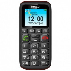Maxcom MM428BB (Dual Sim) 1.8" με Μεγάλα Πλήκτρα, Ραδιόφωνο (Λειτουργεί χωρίς Handsfree), Φακό και Πλήκτρο Έκτακτης Ανάγκης Μαύρ