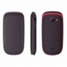 Maxcom MM818 (Dual Sim) 2,4" με Μεγάλα Πλήκτρα, Ραδιόφωνο (Λειτουργεί χωρίς Handsfree) και Πλήκτρο Έκτακτης Ανάγκης Μαύρο-Κόκκιν