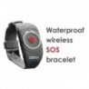 Maxcom MM715BB 1.8" με Ασύρματο Βραχιόλι SOS, Bluetooth, Μεγάλα Πλήκτρα, Ραδιόφωνο, Φακό και Πλήκτρο Έκτακτης Ανάγκης Μαύρο-Ασημ