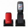 Maxcom MM817 (Dual Sim) 2,4" με Μεγάλα Πλήκτρα, Βάση Φόρτισης, Ραδιόφωνο (Λειτουργεί χωρίς Handsfree) Κόκκινο