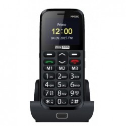 Maxcom MM38D 2.2" με Μεγάλα Πλήκτρα, Κουμπί SOS και Βάση Φόρτισης Μαύρο