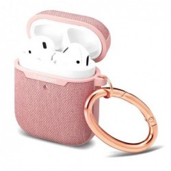 Θήκη Σιλικόνης Spigen Urban Fit Apple AirPods με Γάντζο Ροζ-Χρυσό
