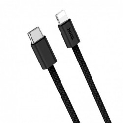 Καλώδιο σύνδεσης Hoco X68 True Color Braided USB-C σε Lightning PD 20W  Μαύρο 1m