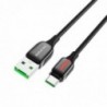 Καλώδιο σύνδεσης Κορδόνι Borofone BU14 Heroic USB σε USB-C 5.0A 1.2μ Μαύρο