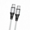 Καλώδιο σύνδεσης Κορδόνι Hoco X50 Exquisito USB-C σε USB-C 5.0A 100W 20V 2m Γκρι