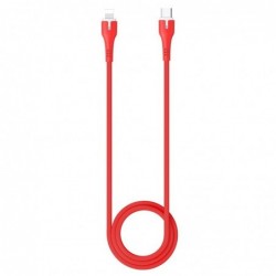 Καλώδιο σύνδεσης Hoco X45 Surplus USB-C σε Lightning 2.4A με Ένδειξη LED για φόρτιση και μεταφορά δεδομένων Κόκκινο 1m