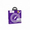 Καλώδιο σύνδεσης Hoco U63 Spirit USB σε Micro-USB 2.4A και Φωτεινές Ενδείξεις με Ηχητικό Αισθητήρα Λευκό 1.2m