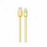 Καλώδιο σύνδεσης Hoco UPL 12 Plus USB σε USB-C 3.0A με PVC Jelly και Φωτεινή Ένδειξη 1,2m Χρυσαφί