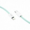 Καλώδιο σύνδεσης Hoco X68 PD True Color Braided USB-C σε Lightning 20W  Πράσινο 1m