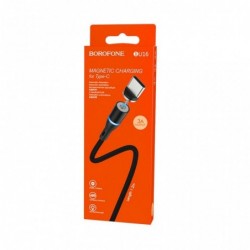 Καλώδιο σύνδεσης Borofone BU16 Skill USB σε USB-C 3.0A με Μαγνητικό Αποσπώμενο Βύσμα Μεταλλικό Μαύρο 1μ