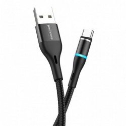 Καλώδιο σύνδεσης Borofone BU16 Skill USB σε USB-C 3.0A με Μαγνητικό Αποσπώμενο Βύσμα Μεταλλικό Μαύρο 1μ