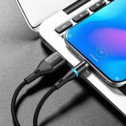 Καλώδιο σύνδεσης Borofone BU16 Skill USB σε USB-C 3.0A με Μαγνητικό Αποσπώμενο Βύσμα Μεταλλικό Μαύρο 1μ