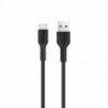 Καλώδιο σύνδεσης Hoco U31 Benay Braided με Νάυλον Κορδόνι USB σε USB-C 2.4A Μαύρο 1,2m