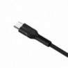 Καλώδιο σύνδεσης Hoco U31 Benay Braided με Νάυλον Κορδόνι USB σε USB-C 2.4A Μαύρο 1,2m